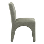 Gramercy Linen Textured Fabric Upholstered Dining Chair in Green