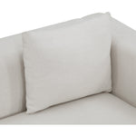 Alfie 90.5" Linen Textured Fabric Upholstered Sofa in Beige