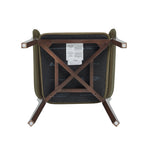 Blake Faux Mohair Wood Armchair in Green