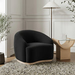 Gustavo Velvet Upholstered Chair in Black