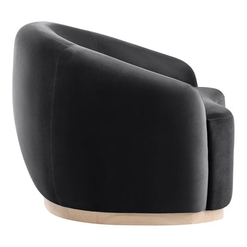Gustavo Velvet Upholstered Chair in Black