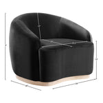 Gustavo Velvet Upholstered Chair in Black