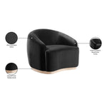 Gustavo Velvet Upholstered Chair in Black