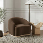 Gustavo Velvet Upholstered Chair in Brown