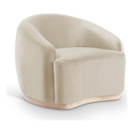Gustavo Velvet Upholstered Chair in Cream