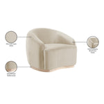 Gustavo Velvet Upholstered Chair in Cream
