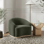 Gustavo Velvet Upholstered Chair in Green
