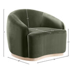 Gustavo Velvet Upholstered Chair in Green