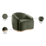 Gustavo Velvet Upholstered Chair in Green