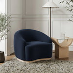 Gustavo Velvet Upholstered Chair in Navy