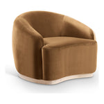 Gustavo Velvet Upholstered Chair in Saddle