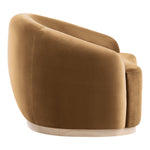 Gustavo Velvet Upholstered Chair in Saddle