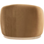 Gustavo Velvet Upholstered Chair in Saddle
