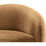 Gustavo Velvet Upholstered Chair in Saddle