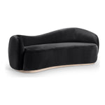 Gustavo 92.5" Velvet Upholstered Sofa in Black