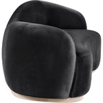 Gustavo 92.5" Velvet Upholstered Sofa in Black