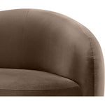 Gustavo 92.5" Velvet Upholstered Sofa in Brown