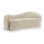 Gustavo 92.5" Velvet Upholstered Sofa in Cream