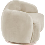 Gustavo 92.5" Velvet Upholstered Sofa in Cream