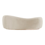 Gustavo 92.5" Velvet Upholstered Sofa in Cream