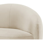 Gustavo 92.5" Velvet Upholstered Sofa in Cream