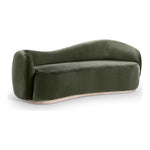 Gustavo 92.5" Velvet Upholstered Sofa in Green