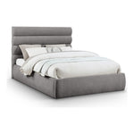 Adam Chenille Fabric Upholstered Queen Bed in Grey