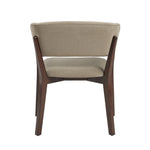 Blake Faux Mohair Wood Armchair in Linen