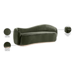Gustavo 92.5" Velvet Upholstered Sofa in Green