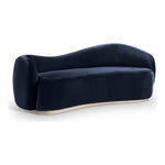Gustavo 92.5" Velvet Upholstered Sofa in Navy