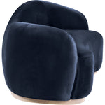 Gustavo 92.5" Velvet Upholstered Sofa in Navy