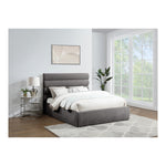 Adam Chenille Fabric Upholstered Queen Bed in Grey