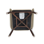 Blake Faux Mohair Wood Armchair in Linen