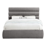 Adam Chenille Fabric Upholstered Queen Bed in Grey