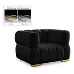 Gwen Velvet Upholstered Chair in Black