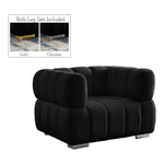 Gwen Velvet Upholstered Chair in Black