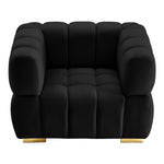 Gwen Velvet Upholstered Chair in Black