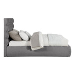 Adam Chenille Fabric Upholstered Queen Bed in Grey
