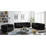 Gwen Velvet Upholstered Chair in Black
