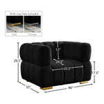 Gwen Velvet Upholstered Chair in Black
