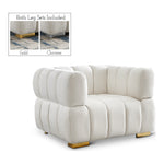 Gwen Velvet Upholstered Chair in Cream