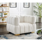 Gwen Velvet Upholstered Chair in Cream