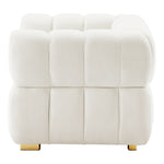 Gwen Velvet Upholstered Chair in Cream