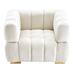 Gwen Velvet Upholstered Chair in Cream