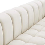 Gwen Velvet Upholstered Chair in Cream