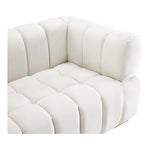 Gwen Velvet Upholstered Chair in Cream