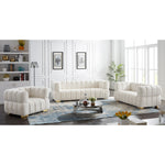 Gwen Velvet Upholstered Chair in Cream