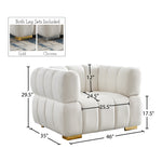 Gwen Velvet Upholstered Chair in Cream