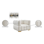 Gwen Velvet Upholstered Chair in Cream