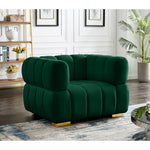 Gwen Velvet Upholstered Chair in Green